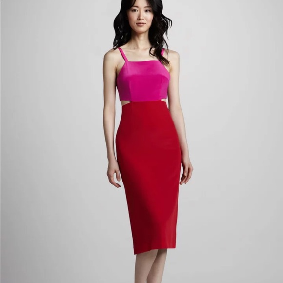 Mara Hoffman Dresses & Skirts - Mara Hoffman Silk Red/Pink Cut Out Dress